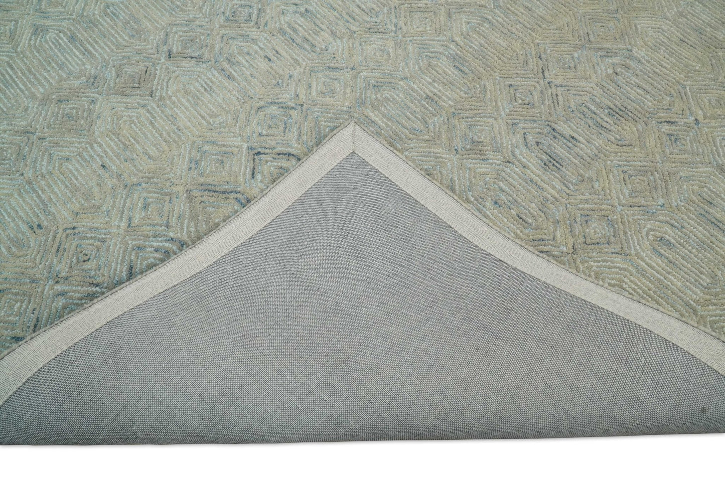 Beige Modern Style Hand Tufted Wool Area Rug