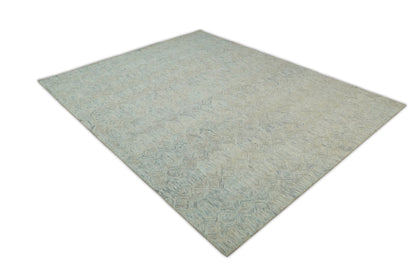 Beige Modern Style Hand Tufted Wool Area Rug