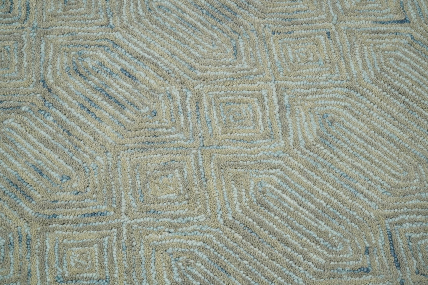 Beige Modern Style Hand Tufted Wool Area Rug