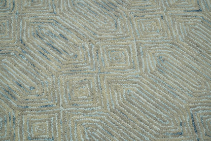 Beige Modern Style Hand Tufted Wool Area Rug