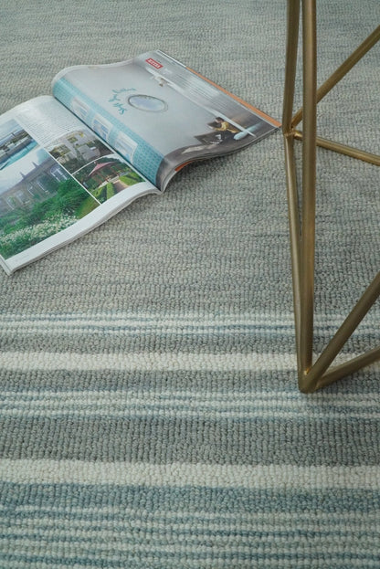 Gray Modern Style Hand Tufted Wool Area Rug