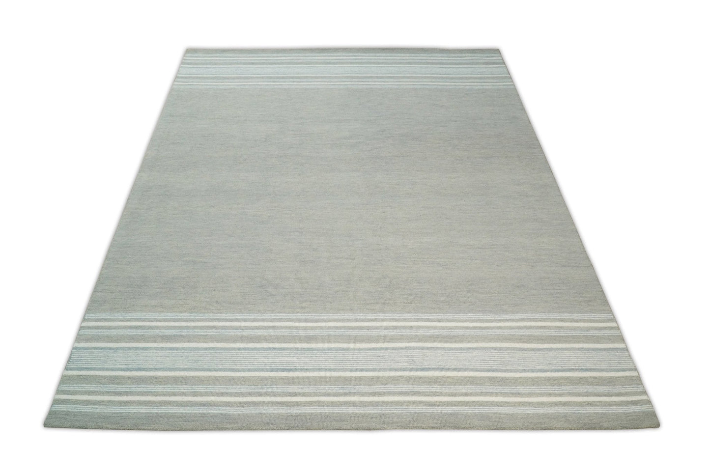 Gray Modern Style Hand Tufted Wool Area Rug