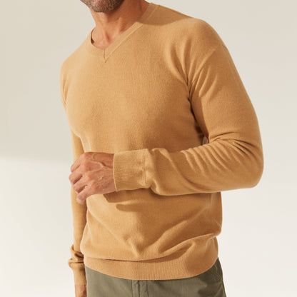 Liam Cashmere V-Neck Sweater by Italic