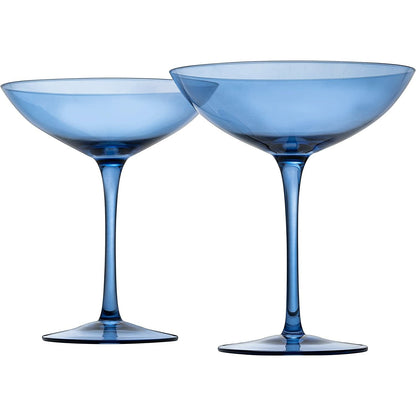 Champagne Coupes 12oz Cobalt Blue