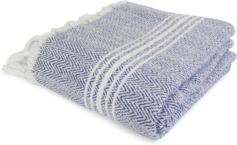 SALBAKOS Pesthemal, %100 Turkish Cotton Beach Towel 1 Pc, 40"x70"- Hand Knotted, Thick, Lightweight, Absorbent & Quick Dry Bath Sheet Towels for Gym, Pool, Beach & Spa by Classic Turkish Towels