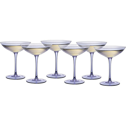 Lavender Champagne Coupes 12oz Set of 6