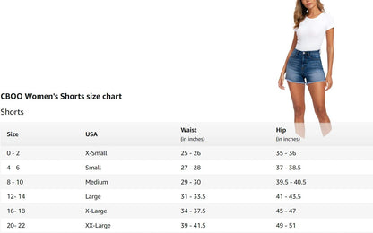 Women'S High Waisted Denim Shorts Frayed Raw Hem Jeans Shorts Stretchy Shorts for Women Summer (8, 06 Dark Blue)