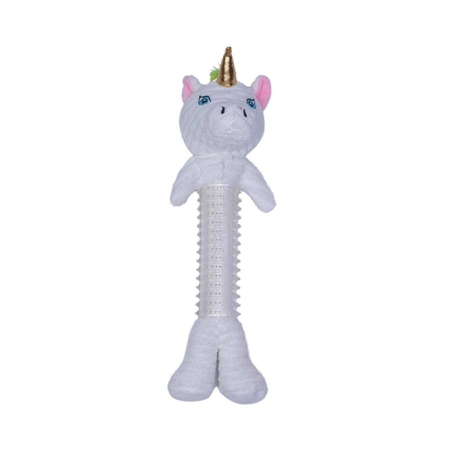 Innovative Plush and Thermoplastic Rubber Unicorn Corduroy Dog Toy