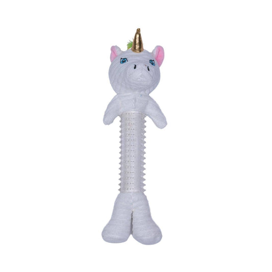 Innovative Plush and Thermoplastic Rubber Unicorn Corduroy Dog Toy