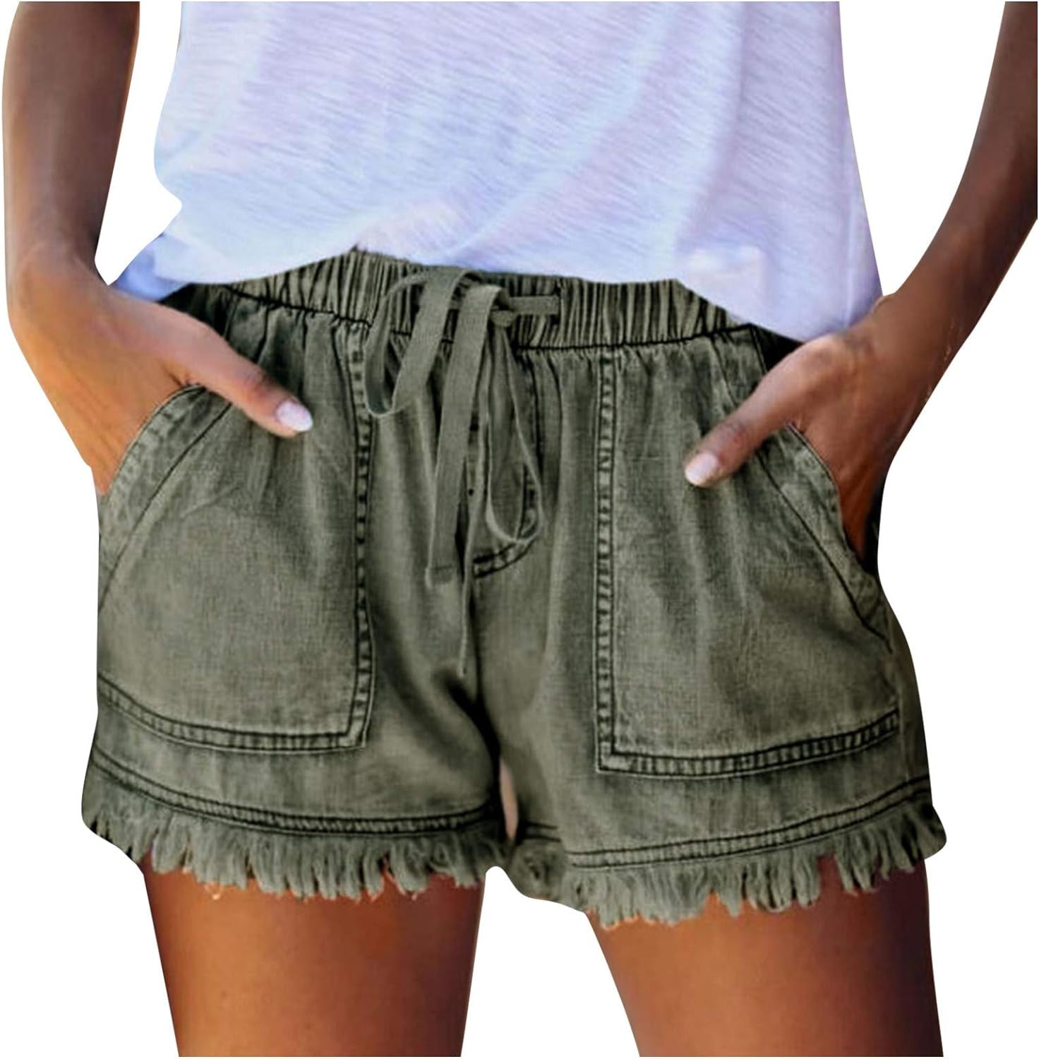 Denim Shorts for Women,Women Casual Frayed Destroy Bermuda Denim Ripped Short Jeans Womens Shorts for Summer