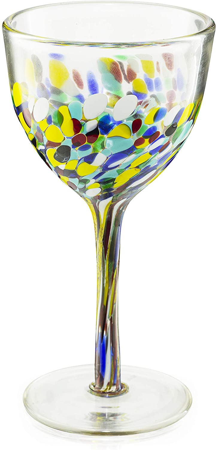 Mexican Confetti Wine Glasses 8oz Set of 6