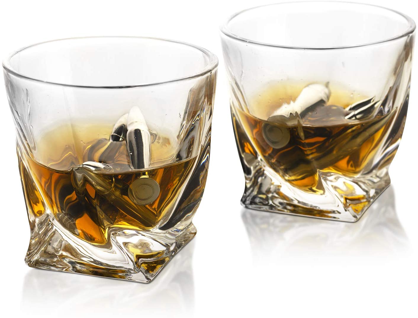 Bullet Stones Whiskey Glass Gift Set