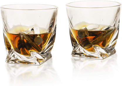 Bullet Stones Whiskey Glass Gift Set