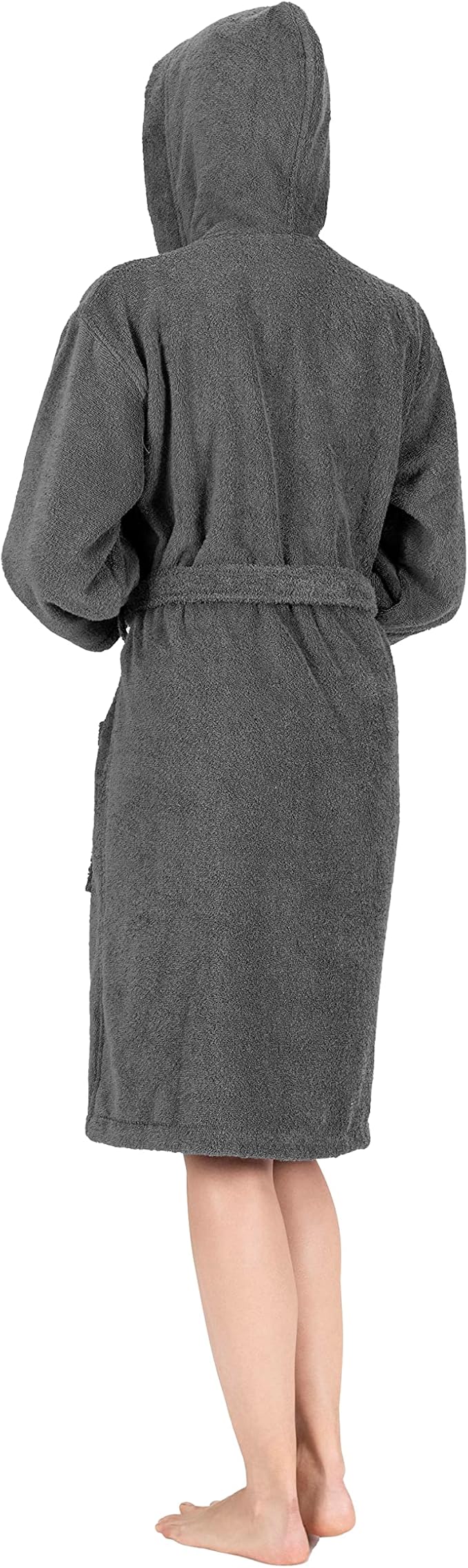 NINE WEST Unisex Bathrobe, 100% Turkish Cotton Hooded Terry Robe, High Absorbent & Quick Dry by Classic Turkish Towels