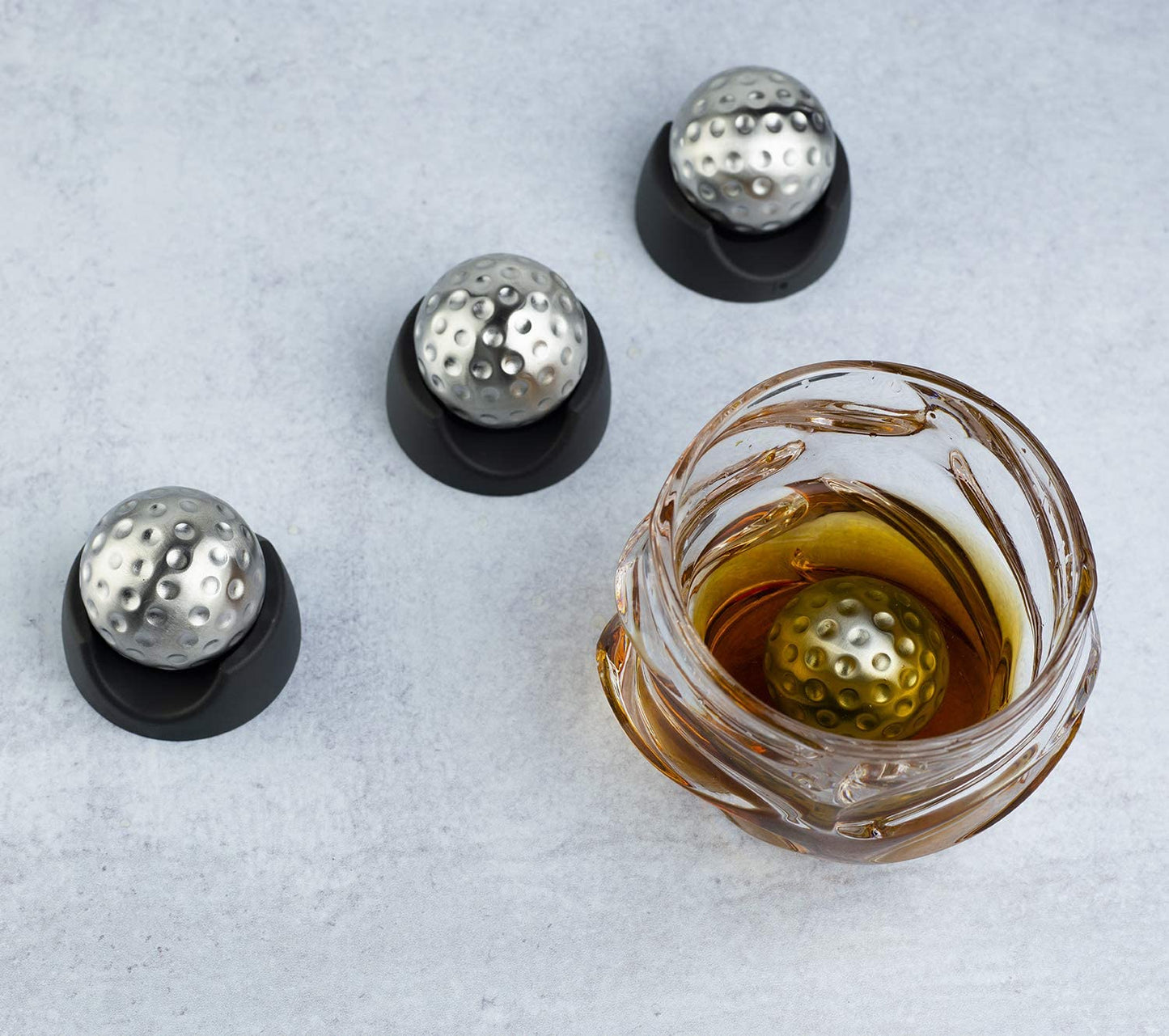 Golf Ball Whiskey Stones Set of 4