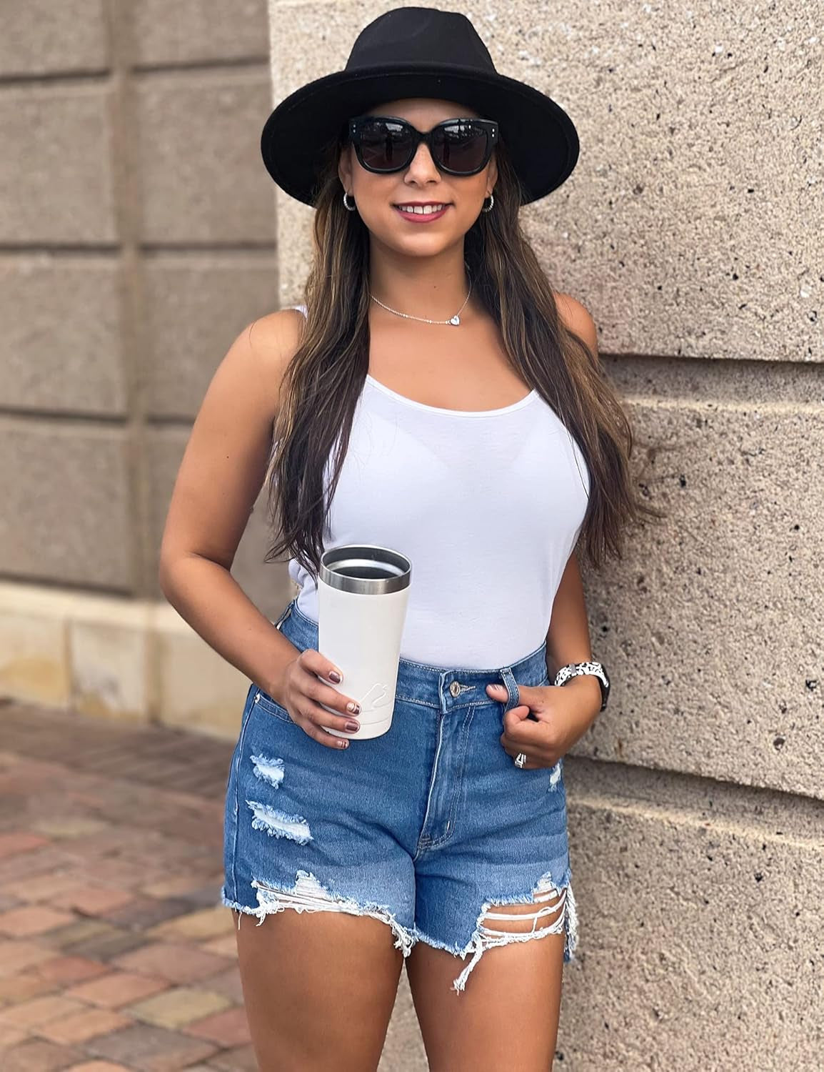 Women'S High Waisted Ripped Stretchy Denim Hot Short Summer Jean Shorts