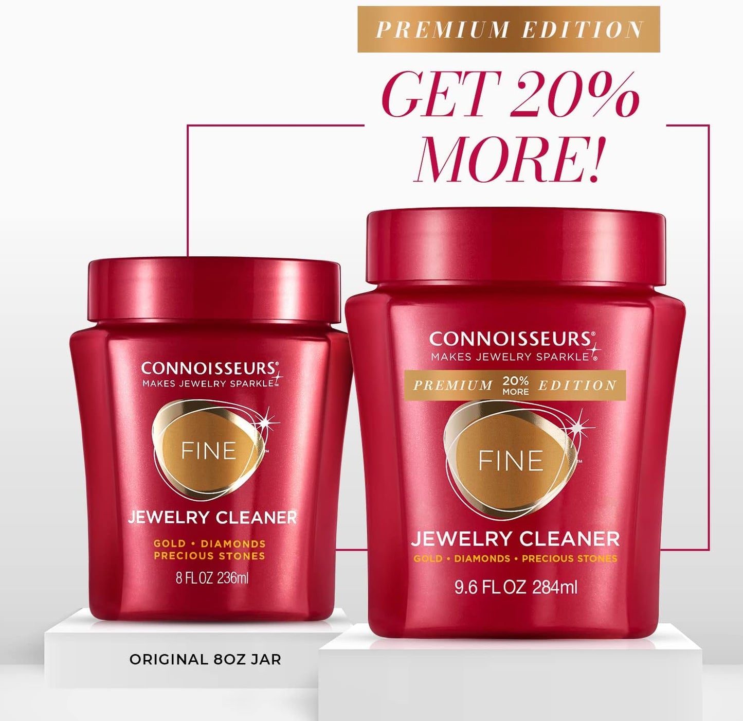 Premium Edition Jewelry Cleaner, Value Size 9.6Oz - Pick from Fine, Silver or Delicate Jewelry Cleaner