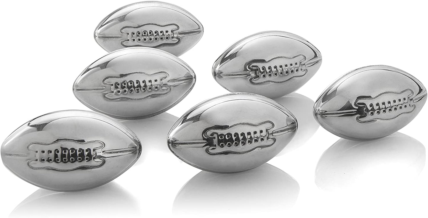 Football Whiskey Stones Set of 6