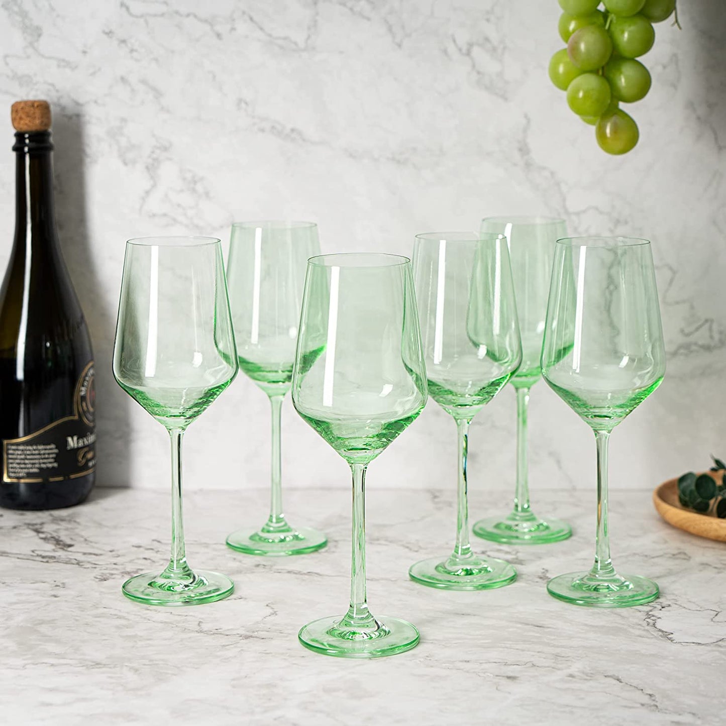 Green Wine Glass 12oz Set of 6