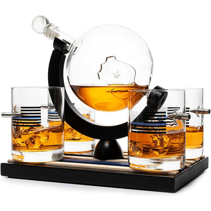 Police Officers Decanter and Glasses Set