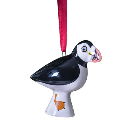 Handmade Ceramic Puffin Festive/Christmas Decoration