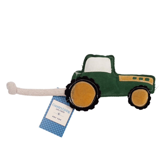 Green Tractor Dog Chew Toy