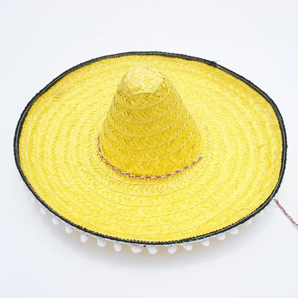 Sombrero Mexican Party Hat Summer Party Halloween Sun Hat Colorful Wide Brim Decor Straw Hats Outdoor