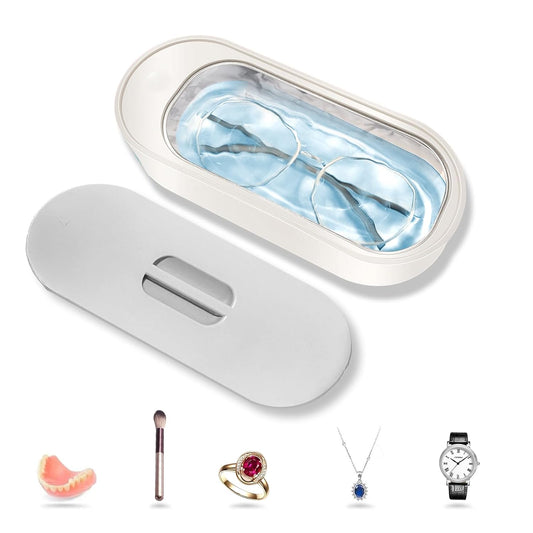 Jewelry Cleaning Ultrasonic Machine, 43Khz Ultrasonic Glasses & Eyeglass Cleaner, 440ML Capacity for Jewelry, Dentures, Shaver Heads - Fast & Deep Cleaning