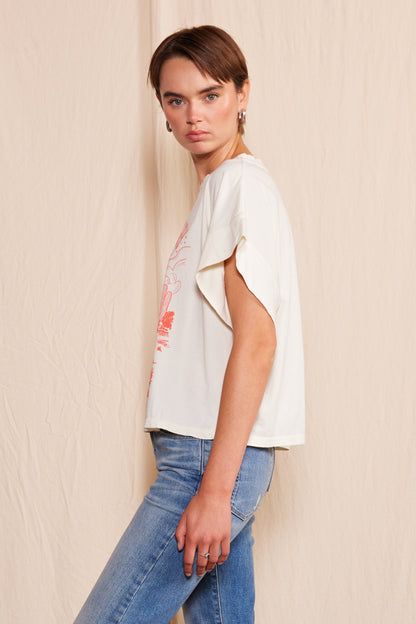 "Honky  Cowgirl" Crew Neck T-shirt