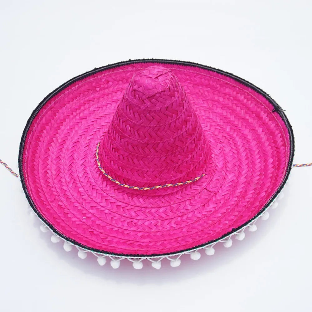 Sombrero Mexican Party Hat Summer Party Halloween Sun Hat Colorful Wide Brim Decor Straw Hats Outdoor
