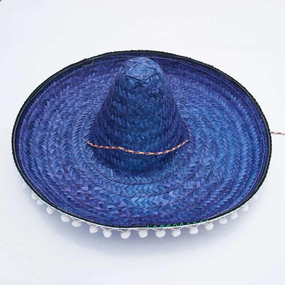 Sombrero Mexican Party Hat Summer Party Halloween Sun Hat Colorful Wide Brim Decor Straw Hats Outdoor