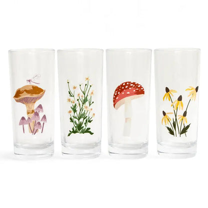 Flora & Fauna Tall Juice Glass Set