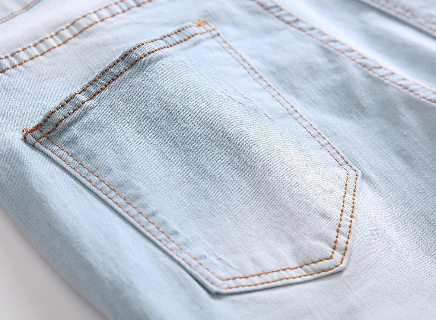 Men'S Wrinkle Stylish Slim Fit Stretch Biker Moto Summer Knee Length Fashion Jeans Shorts,1782,36