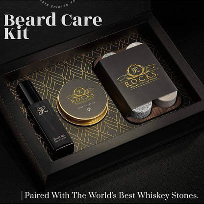 The Gentleman's Essentials - Rocks x Grooming Kit by R.O.C.K.S. Whiskey Chilling Stones