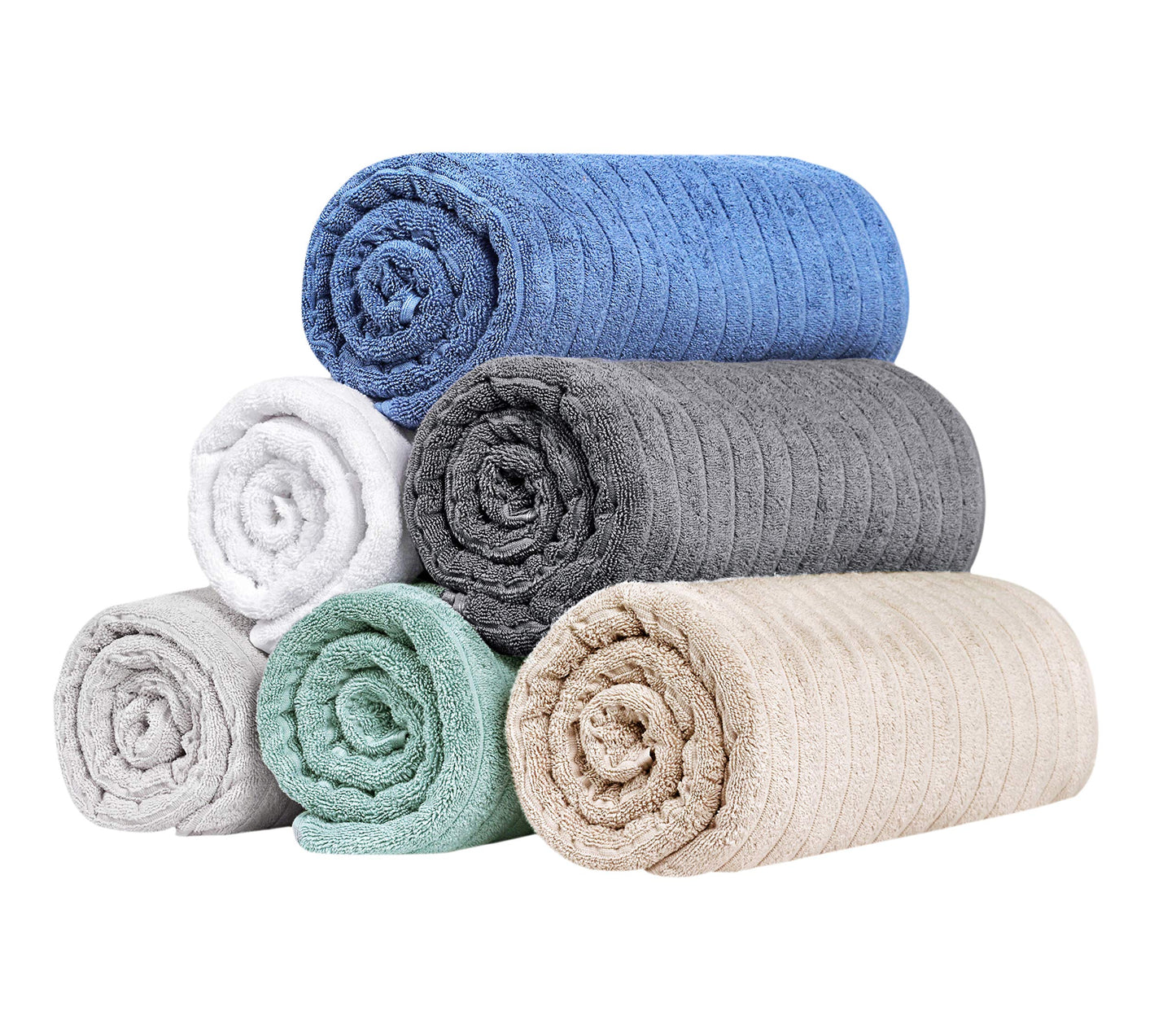 100% Turkish Cotton Washcloths Set of 6, Absorbent & Quick Dry, Face Towels Wash Cloths for Hotel, Spa & Gym I 13"x13" by Classic Turkish Towels