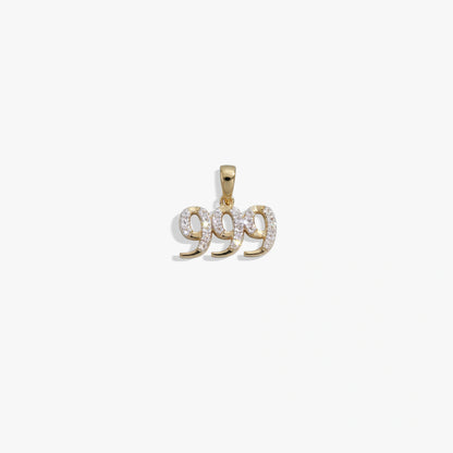 999 Sapphire Angel Number Amulet