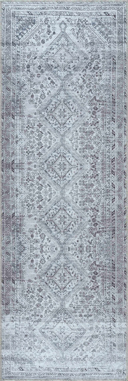 Barny Gray Denim Washable Rug