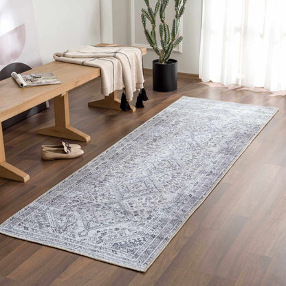 Barny Gray Denim Washable Rug
