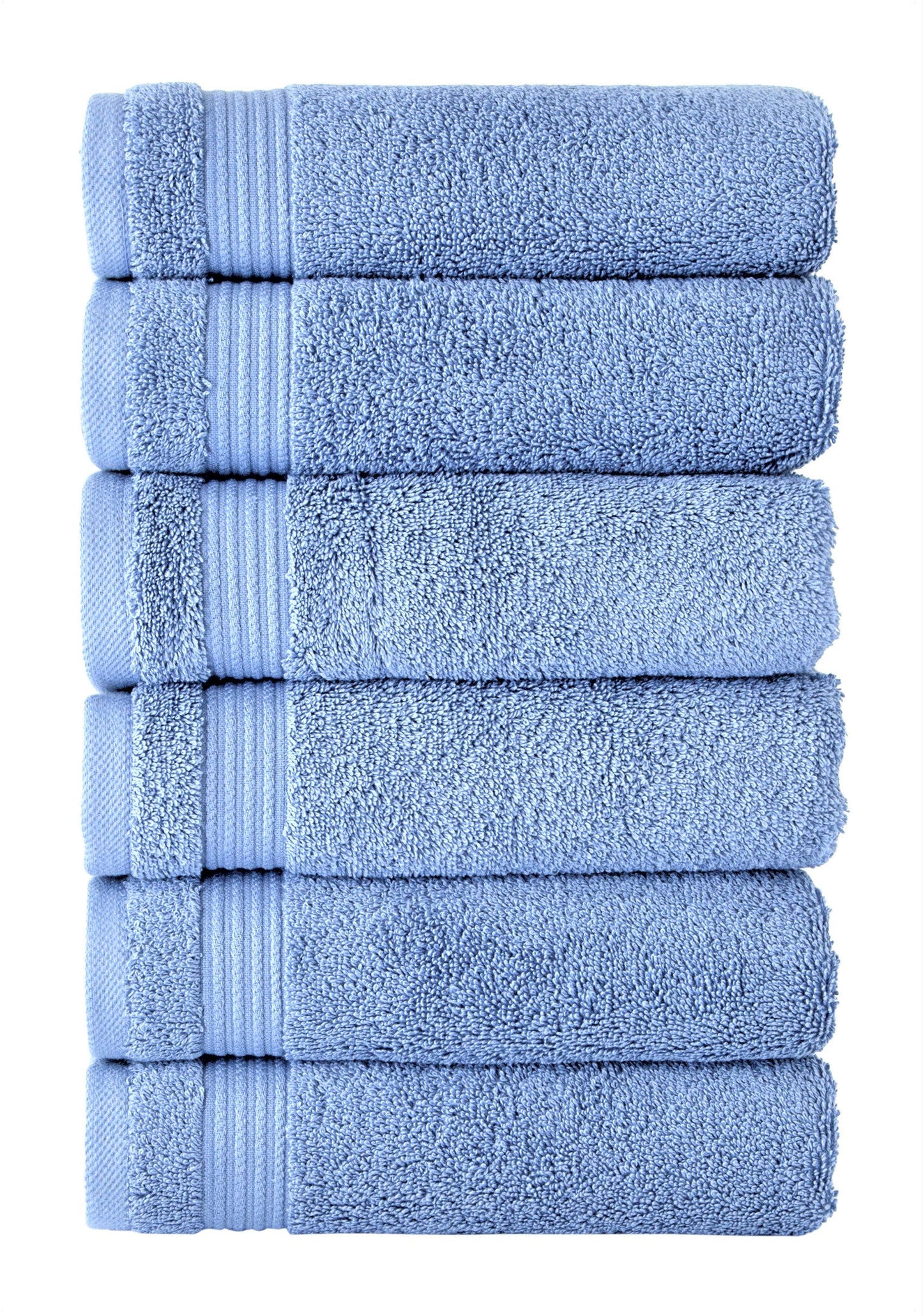 Amadeus Luxury Turkish Cotton Plush Hand Towels - 6 Pieces by Classic Turkish Towels