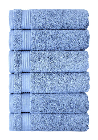 Amadeus Luxury Turkish Cotton Plush Hand Towels - 6 Pieces by Classic Turkish Towels