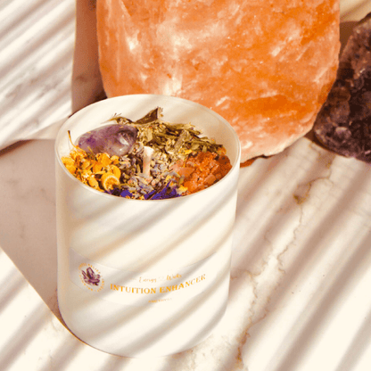 Intuition Enhancer Candle – Crystal Infused Candle for Mental Clarity