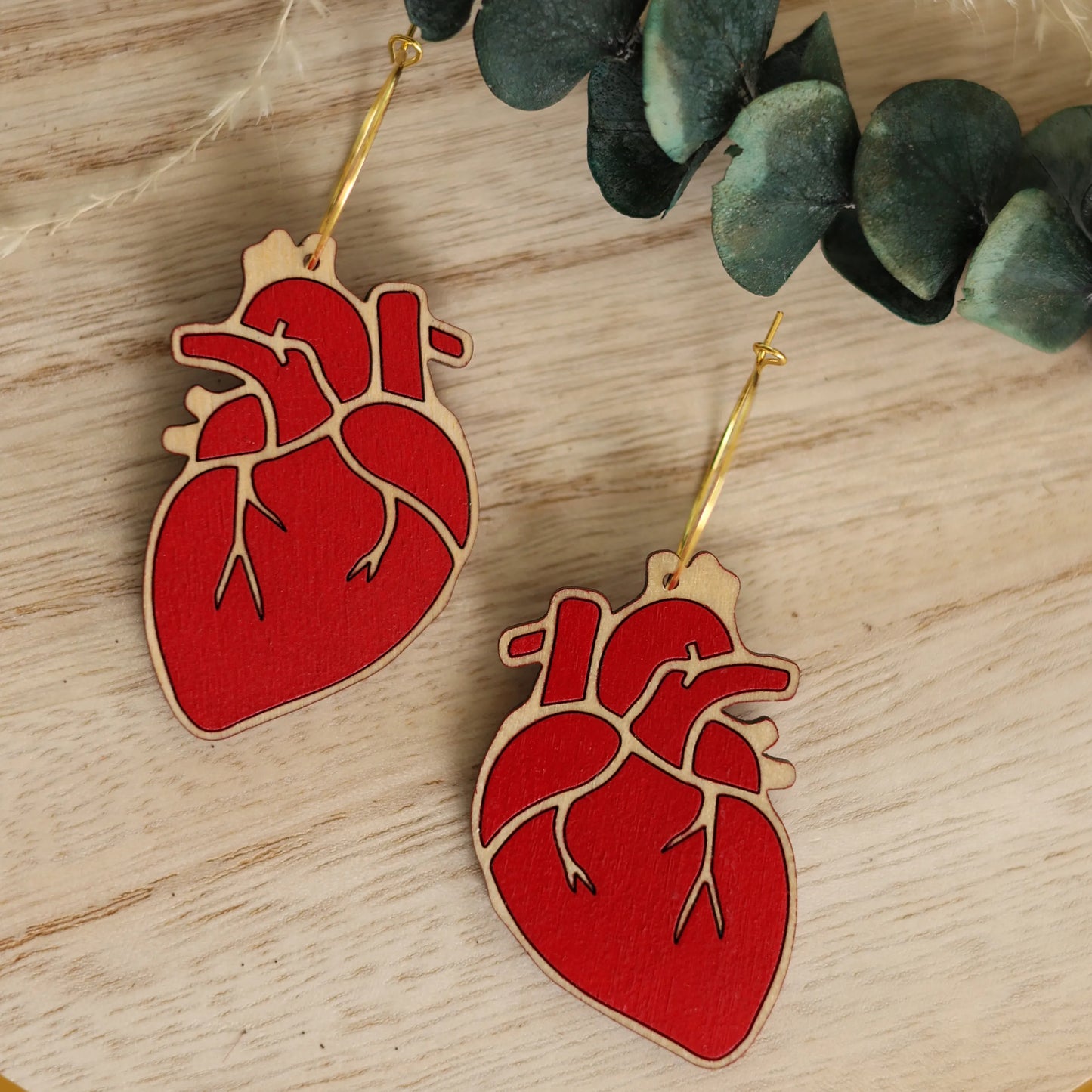 Anatomical Heart Hoops by LE CHIC MIAMI