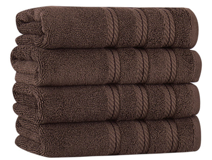 Antalya Turkish Cotton Hand Towels - 4 Pieces by Classic Turkish Towels