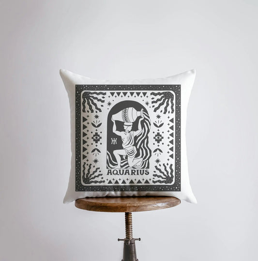 Aquarius Zodiac Stars Astrology Pillow Cover