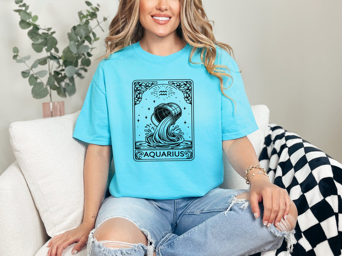 Zodiac Signs Tarot Card Graphic Tee by All The Right Perks LLC