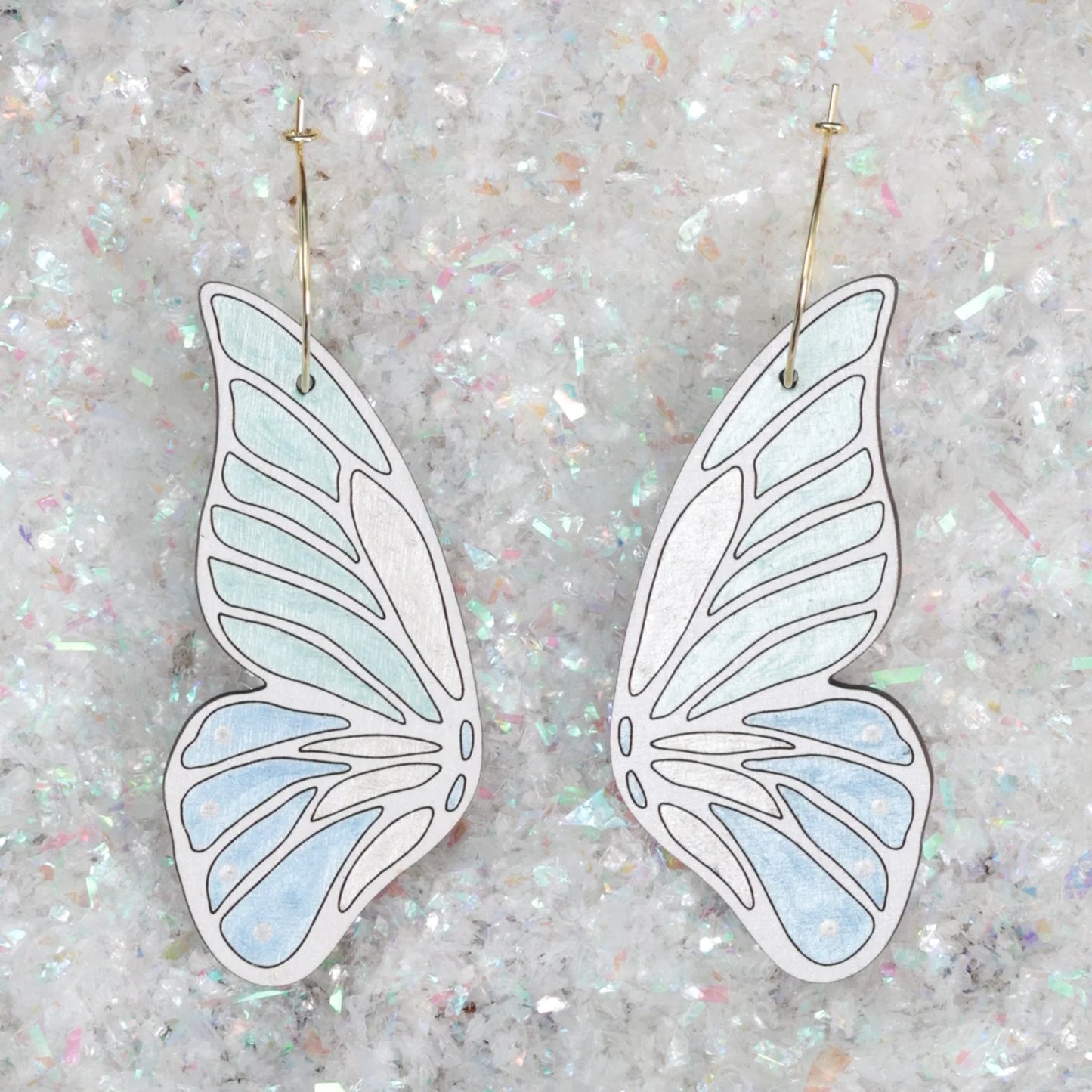 Arctic Butterfly Hoops by LE CHIC MIAMI