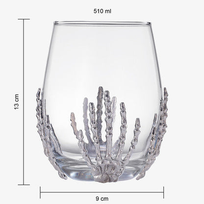 Stemless Skeleton Wine Glass 17oz