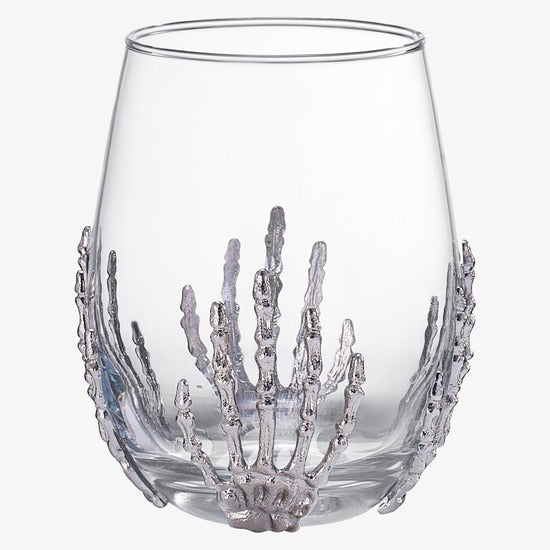 Stemless Skeleton Wine Glass 17oz