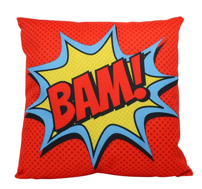 BAM Red Throw Pillow