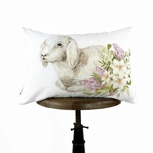 Baby Lamb Lying Down Throw Pillow